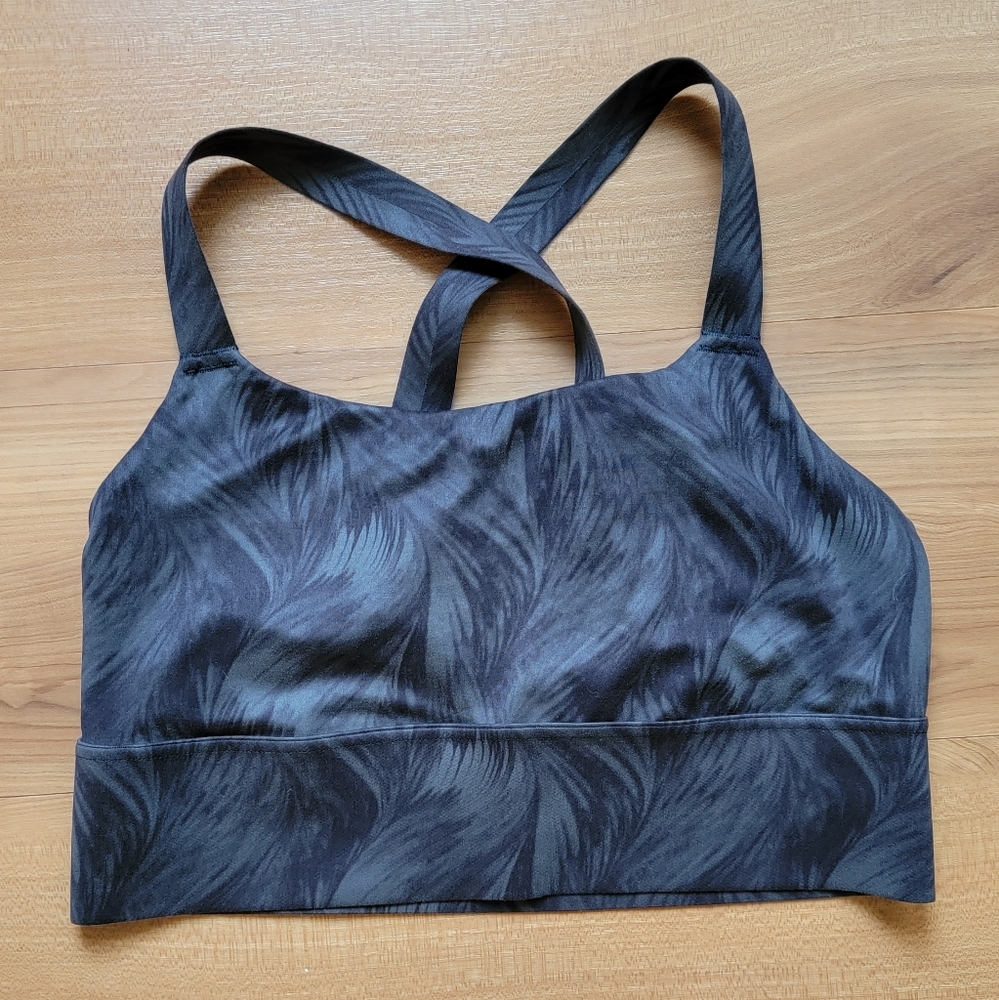 Athleta longline warrior bra ava black medium